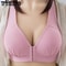 Womens Plus Size Cotton Bra Front Buckle Wireless Comfortable Soft Underwear 4