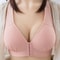 Womens Plus Size Cotton Bra Front Buckle Wireless Comfortable Soft Underwear 6