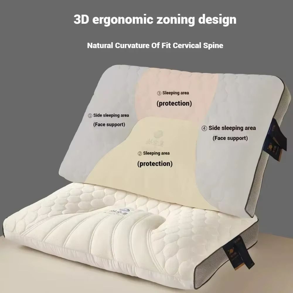 Ergonomic Capsule Neck Pillow Breathable 3D Mesh Support For Restful Sleep 2