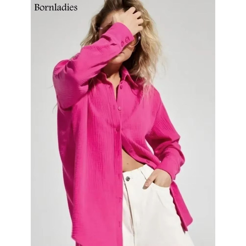 BreezeCotton Womens Long Sleeve Shirt Lightweight Stylish 100 Cotton Comfort 5