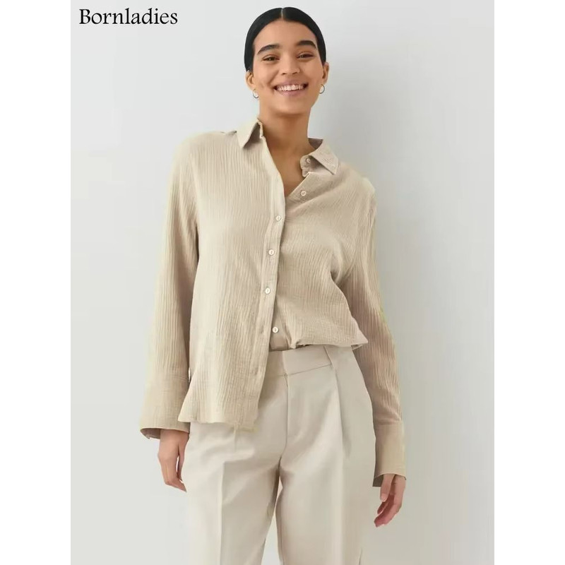 BreezeCotton Womens Long Sleeve Shirt Lightweight Stylish 100 Cotton Comfort 9