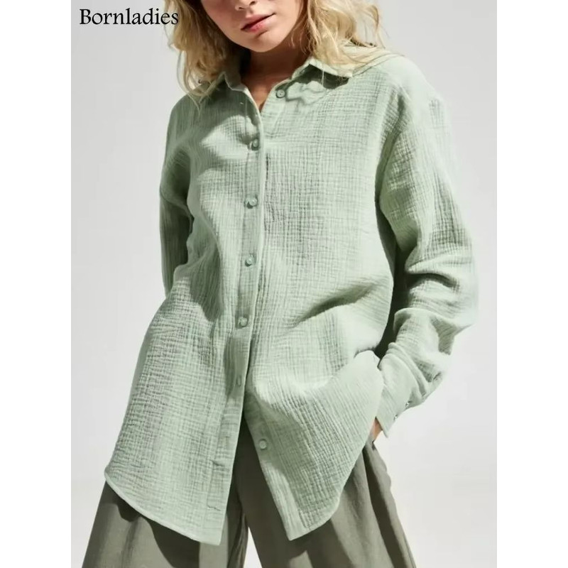 BreezeCotton Womens Long Sleeve Shirt Lightweight Stylish 100 Cotton Comfort 11