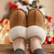 Winter Fuzzy Women Slippers Indoor Outdoor Soft Fluffy Suede House Shoes With Antiskid Sole 1