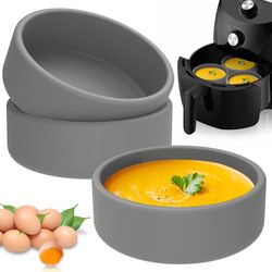 silicone egg poacher cups – nonstick egg molds for air fryer, microwave & oven