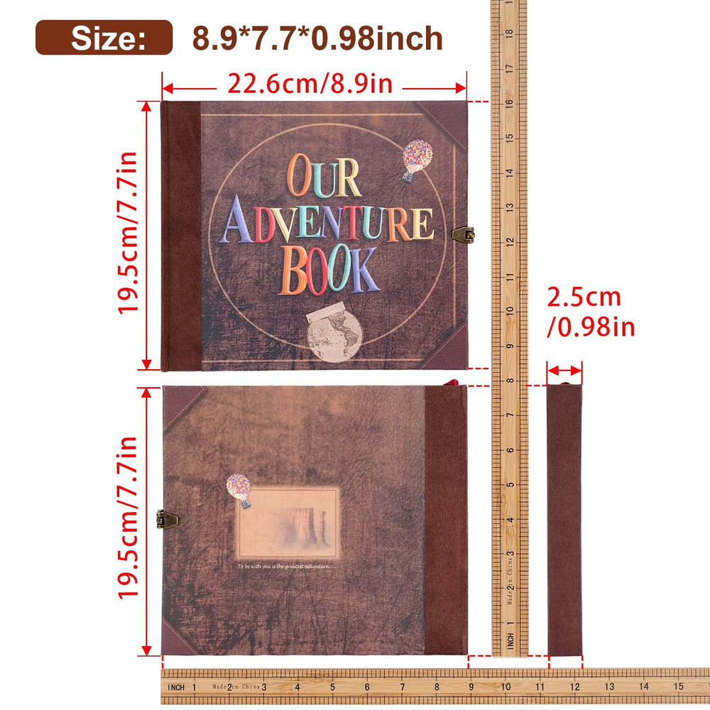 Our Adventure Book DIY Scrapbook Album Handmade Retro Photo Album For Wedding Anniversary Memory 2