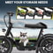 819W AllTerrain Electric Scooter With Seat Fat Tire Commuter Ebike For Adults Teens With Carry Ba 1