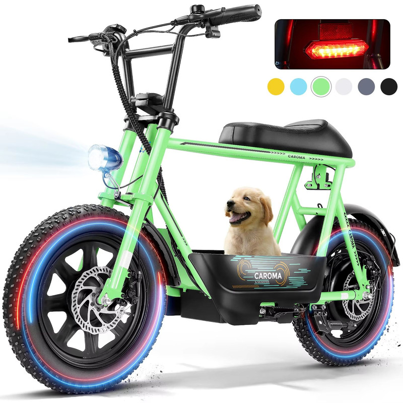 819W AllTerrain Electric Scooter With Seat Fat Tire Commuter Ebike For Adults Teens With Carry Ba 10