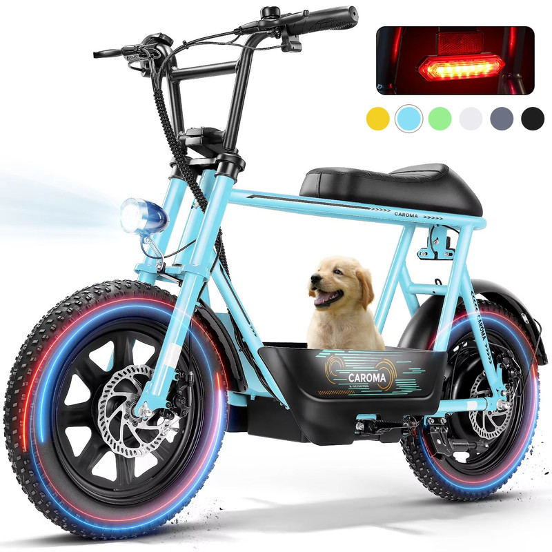 819W AllTerrain Electric Scooter With Seat Fat Tire Commuter Ebike For Adults Teens With Carry Ba 11