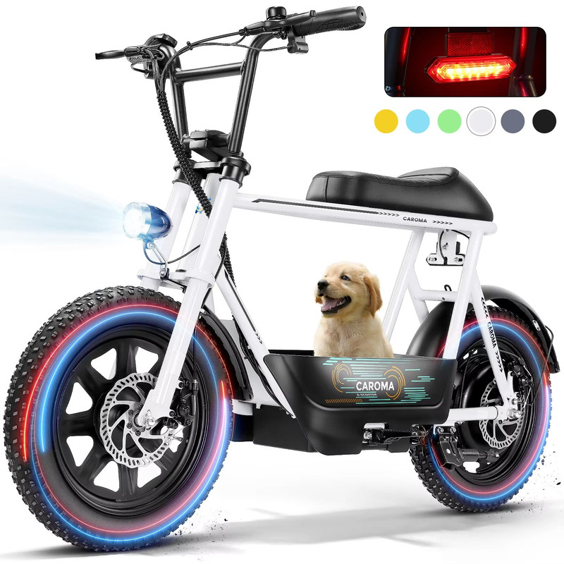 819W AllTerrain Electric Scooter With Seat Fat Tire Commuter Ebike For Adults Teens With Carry Ba 7