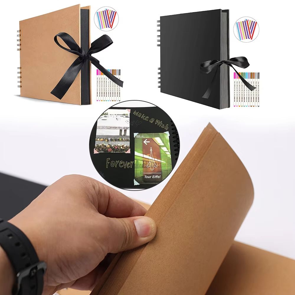 DIY Kraft Scrapbook Album ZK20 80Page Memory Book For Wedding Anniversary Creative Photo Gifts 2