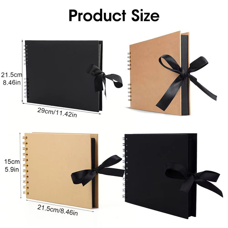 DIY Kraft Scrapbook Album ZK20 80Page Memory Book For Wedding Anniversary Creative Photo Gifts 5