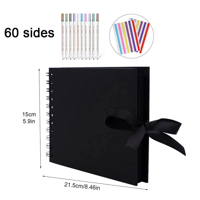 DIY Kraft Scrapbook Album ZK20 80Page Memory Book For Wedding Anniversary Creative Photo Gifts 8