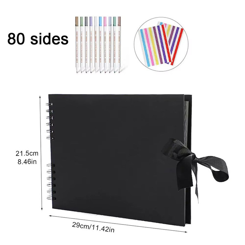 DIY Kraft Scrapbook Album ZK20 80Page Memory Book For Wedding Anniversary Creative Photo Gifts 16