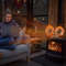 6Blade Heat Powered Stove Fan  Dual Silent Motors NonElectric Fireplace Fan With Thermometer  Brack 4