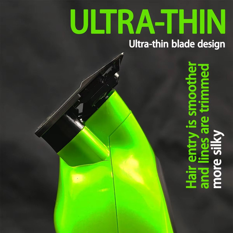 BRDCLIP FA1T Professional Hair Trimmer Green Electric Clipper With Gradient Finish Charger Stand 5