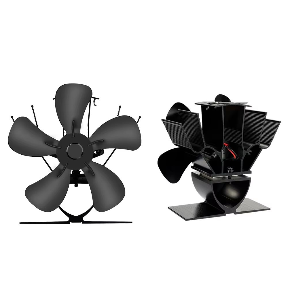 Mini 5Blade Heat Powered Stove Fan  EcoFriendly Fireplace Fan For Wood Burners Silent Operation  Ef 4