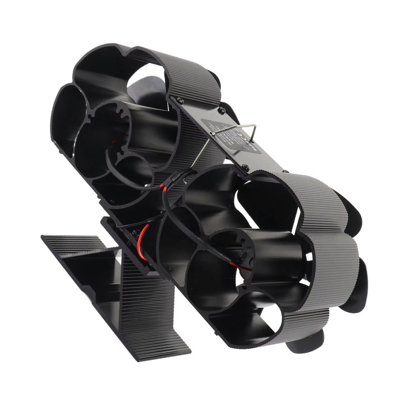 Heat Powered Wood Stove Fan Silent Dual Motors With 6 Blades For Efficient Fireplace Heating 1