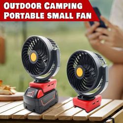 portable foldable electric fan with usb fast charging power bank – compatible with milwaukee m18 18v li-ion battery