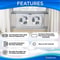 Twin Window Fan With Reversible Airflow Dual Blade Expandable Panels 2Speed Cooling 1
