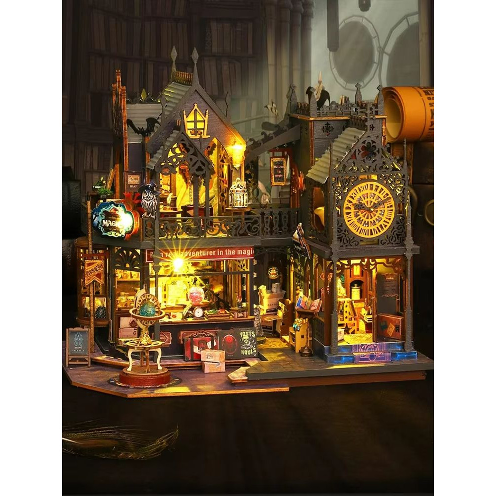 DIY Wooden Dollhouse Kit Miniature Furniture Set Big Doll House For Kids Birthday Gifts 5