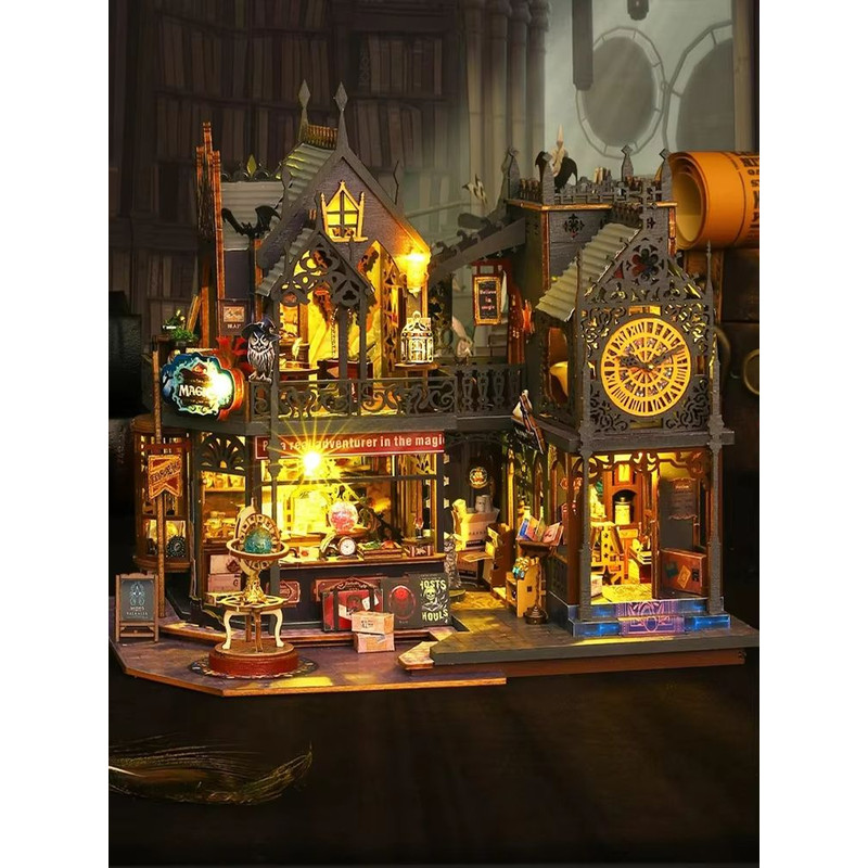 DIY Wooden Dollhouse Kit Miniature Furniture Set Big Doll House For Kids Birthday Gifts 5