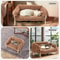 Plush Raised Cat Sofa Bed Large Indoor Cat Bed With Wooden Legs Soft Cushion 3