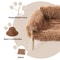Plush Raised Cat Sofa Bed Large Indoor Cat Bed With Wooden Legs Soft Cushion 4