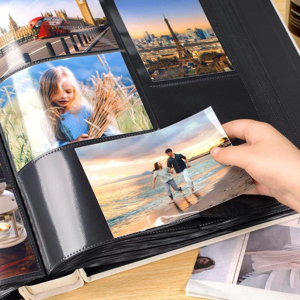 Linen 4x6 Photo Album 600 Pocket Large Capacity Album With Horizontal Vertical Display 3