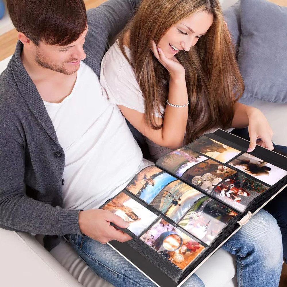 Linen 4x6 Photo Album 600 Pocket Large Capacity Album With Horizontal Vertical Display 4