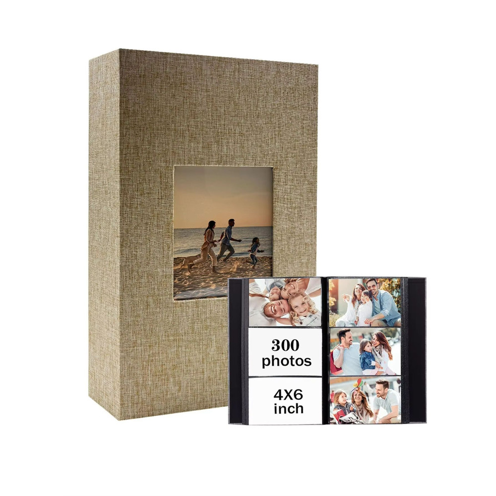 Linen 4x6 Photo Album 600 Pocket Large Capacity Album With Horizontal Vertical Display 5
