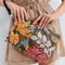 Womens Sequin Embroidered Clutch Flower Straw Crossbody Bag For Summer Parties Vacations 0