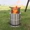Portable Stainless Steel Wood  Charcoal Burner  Compact Camping Stove With Ventilated Design For Ou 0