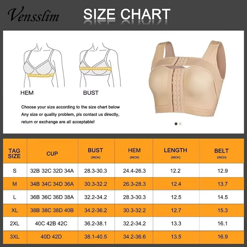 WomenS PostSurgery Front Closure Bra Posture Corrector Compression Shapewear With Hooks For Recov 1