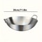 Large Stainless Steel Wok Pan Durable Uncoated Chef Pan With Dual Handles Easy To Clean 5