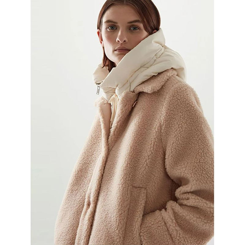 Winter Cotton Thickened Hooded Jacket With Scarf Beanie Windproof Snow Protection For Men And Wom 6