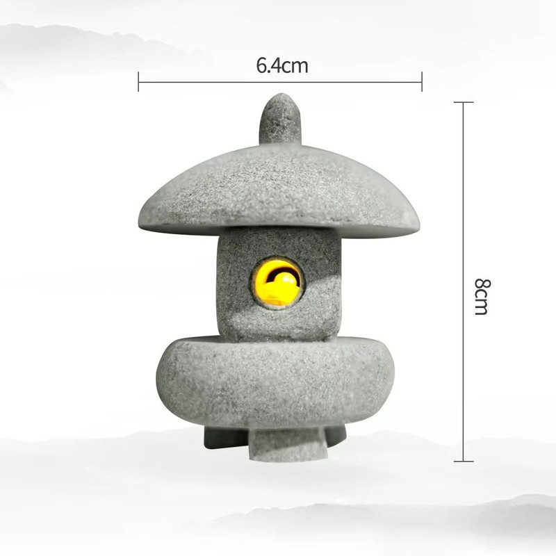 Mini Pagoda Lantern Garden Statue Zen Outdoor Aquarium Decoration 9