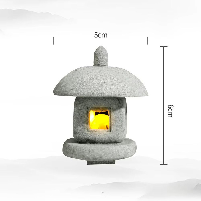 Mini Pagoda Lantern Garden Statue Zen Outdoor Aquarium Decoration 10