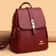 Womens Large Capacity Leather Backpack Vintage Travel School Rucksack 0