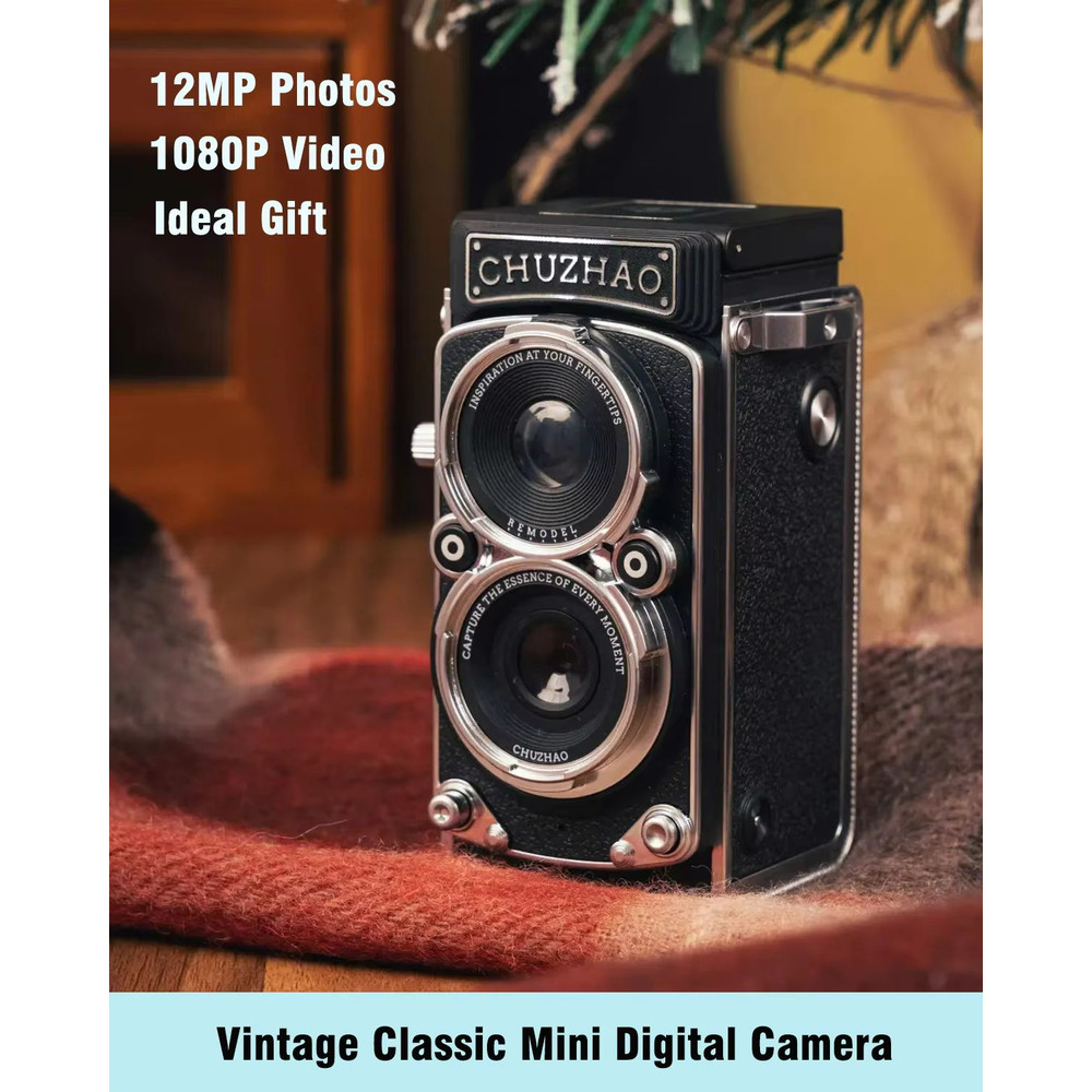 Vintage Mini Digital Camera 12MP Autofocus Portable Camera With 1080P Video For Travel Vlogging 1