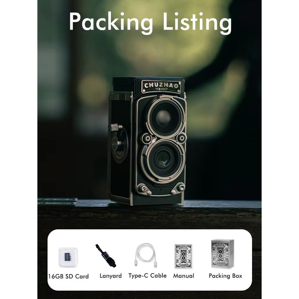 Vintage Mini Digital Camera 12MP Autofocus Portable Camera With 1080P Video For Travel Vlogging 3