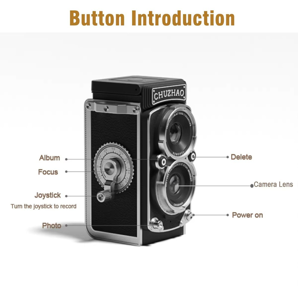 Vintage Mini Digital Camera 12MP Autofocus Portable Camera With 1080P Video For Travel Vlogging 4