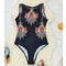Womens Printed OnePiece Swimsuit Push Up LaceUp Beachwear 4