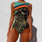 Womens Printed OnePiece Swimsuit Push Up LaceUp Beachwear 21