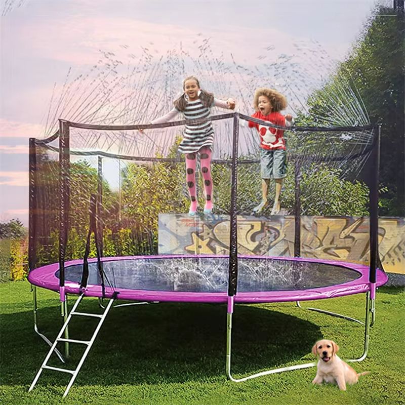 Trampoline Sprinkler Kit Outdoor Water Play System For Kids Summer Fun 49ft15M 0