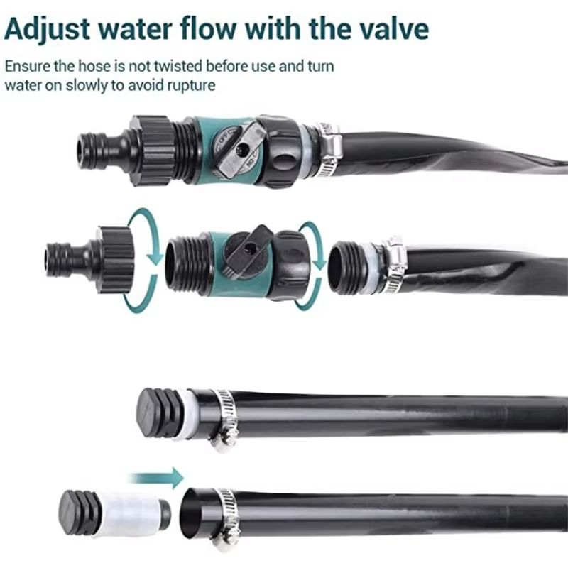 Trampoline Sprinkler Kit Outdoor Water Play System For Kids Summer Fun 49ft15M 2