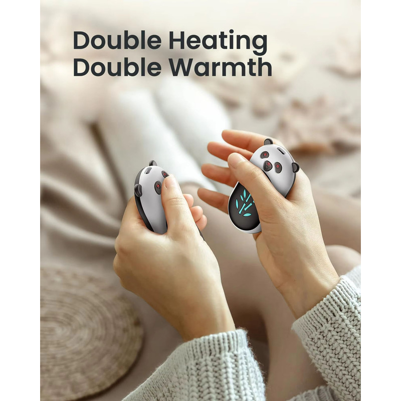 Portable 2in1 Hand Warmer DoubleSided Rechargeable Pocket Heater For Winter 5