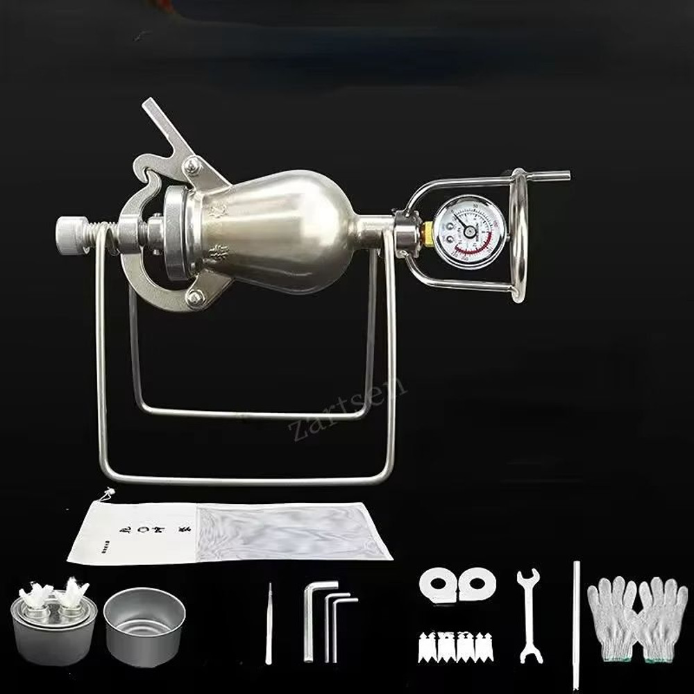 Stainless Steel Manual Popcorn Maker Open Fire Popcorn Machine For Home Outdoor Use 0