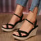 Womens Wedge Platform Sandals Summer Waterproof Roman Style Shoes 1