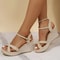 Womens Wedge Platform Sandals Summer Waterproof Roman Style Shoes 6