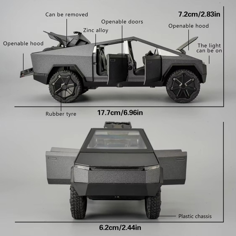 Pickup Truck Toy Car 1 Is To 32 Scale Die Cast Model With Lights Sound Pull Back 2